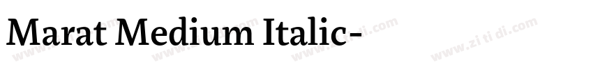Marat Medium Italic字体转换
